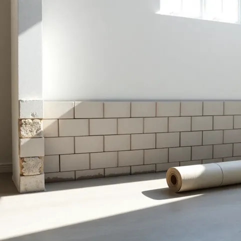 Stawianie ścianki działowej z bloczków