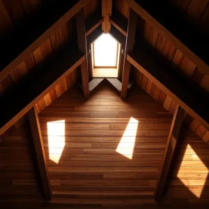 Sufit na poddaszu z drewna