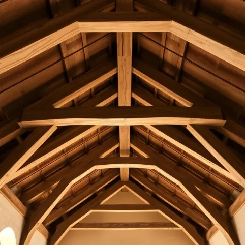 Sufit z belkami stropowymi