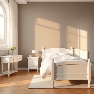 Sypialnia białe meble jakie ściany