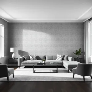 Szara tapeta do salonu