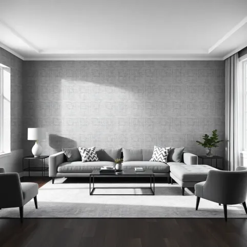 Szara tapeta do salonu
