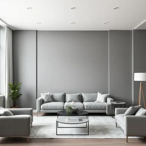 Szare ściany w salonie inspiracje