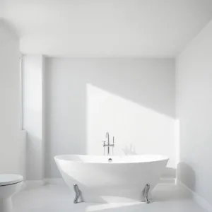 Szary sufit w łazience