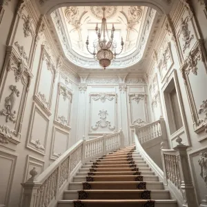 Sztukateria na klatce schodowej