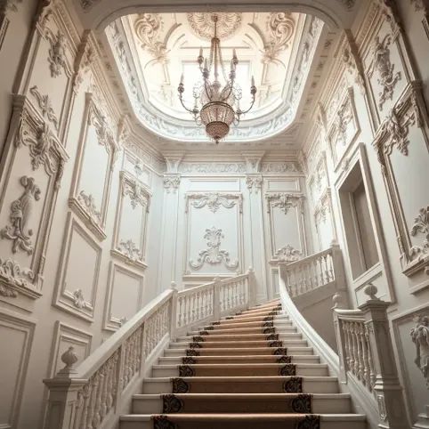 Sztukateria na klatce schodowej