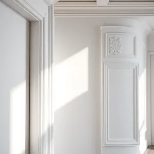 Sztukateria na ścianie w korytarzu