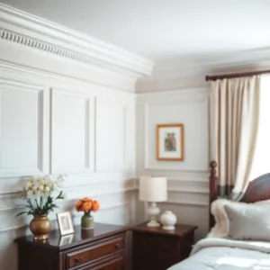 Sztukateria Na Ścianie W Sypialni