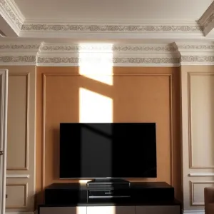 Sztukaterią Na Ścianie Z Tv