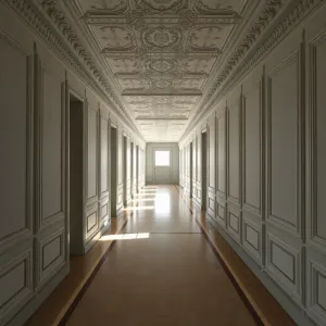 Sztukateria w korytarzu