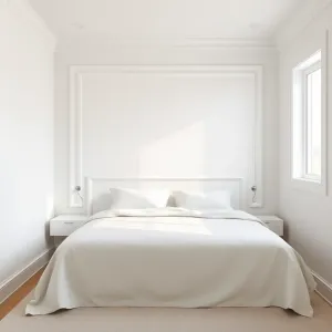 Sztukateria w małej sypialni