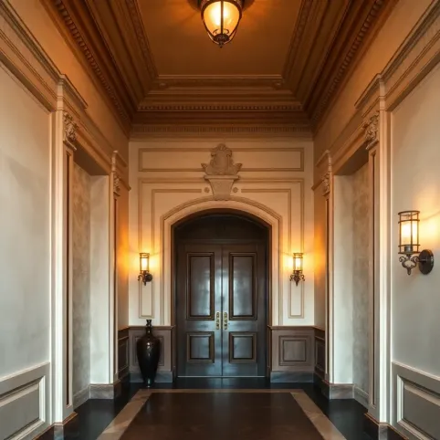 Sztukateria w przedpokoju