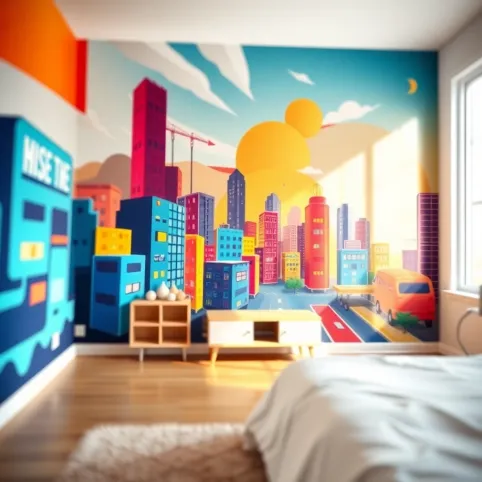 Tapeta 3D do pokoju młodzieżowego
