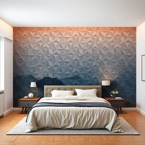 Tapeta 3D powiększająca przestrzeń do sypialni