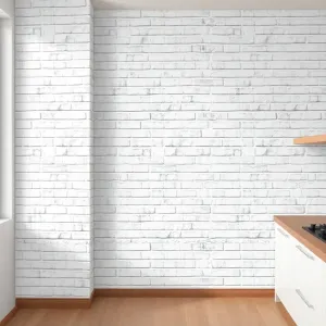 Tapeta biała cegła do kuchni