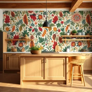 Tapeta boho do kuchni