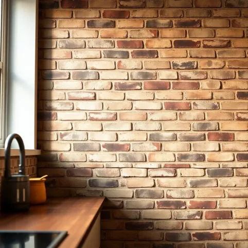 Tapeta cegła do kuchni