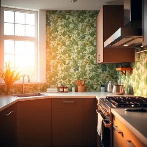 Tapeta do kuchni zamiast płytek