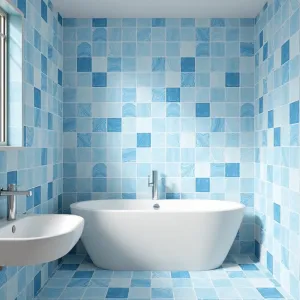 Tapeta do łazienki na płytki