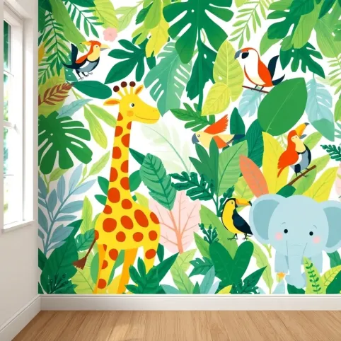 Tapeta dżungla dla dzieci