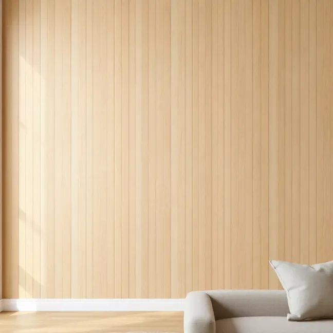 Tapeta lamele w salonie