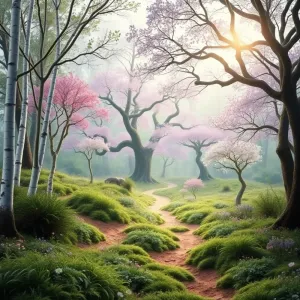 Tapeta las dla dziewczynki