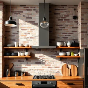 Tapeta loft do kuchni