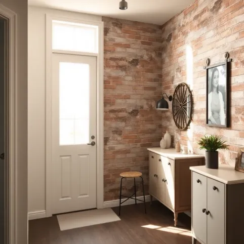 Tapeta loft do przedpokoju