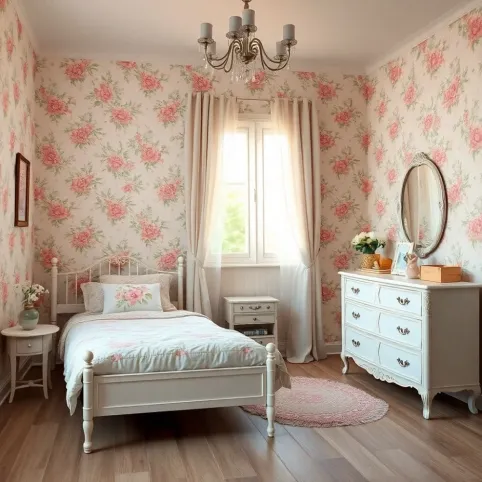 Tapeta Vintage Dla Dziewczynki