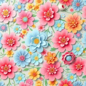 Tapeta w kwiaty dla dziewczynki