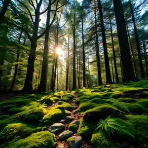 Tapeta z motywem lasu