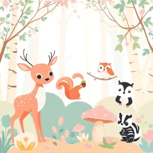 Tapeta zwierzęta dla dziewczynki