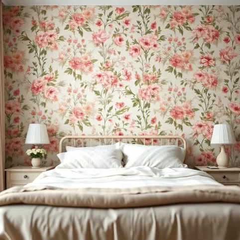 Tapety w kwiaty do sypialni