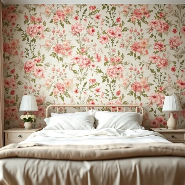 Tapety w kwiaty do sypialni