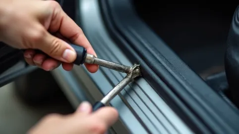 W203 Demontaż listwy progowej