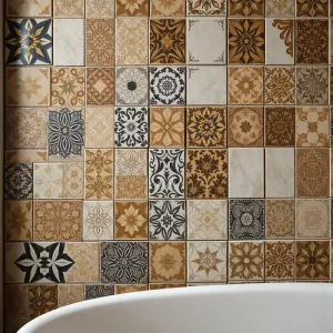 Wzory płytek do łazienki na ścianę