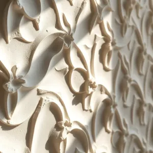 Wzory z gipsu na ścianie