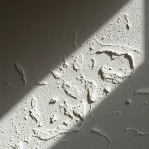 Wzory z gładzi na ścianie