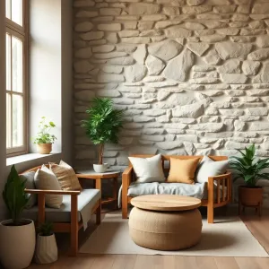 Z czym połączyć kamień na ścianie