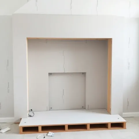 zabudowa kominka z płyt gk