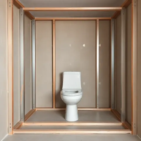 zabudowa stelaża wc płytą gk