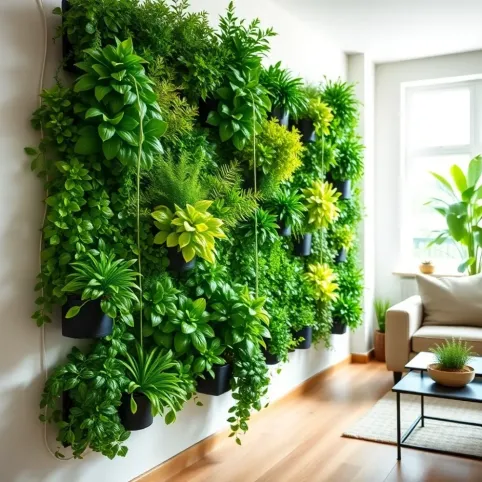 Zielona ściana w salonie  jak zrobić