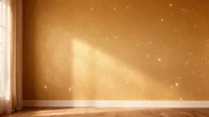 Złota farba do ścian z brokatem