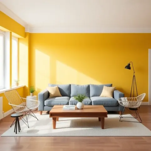 żółte ściany jakie meble