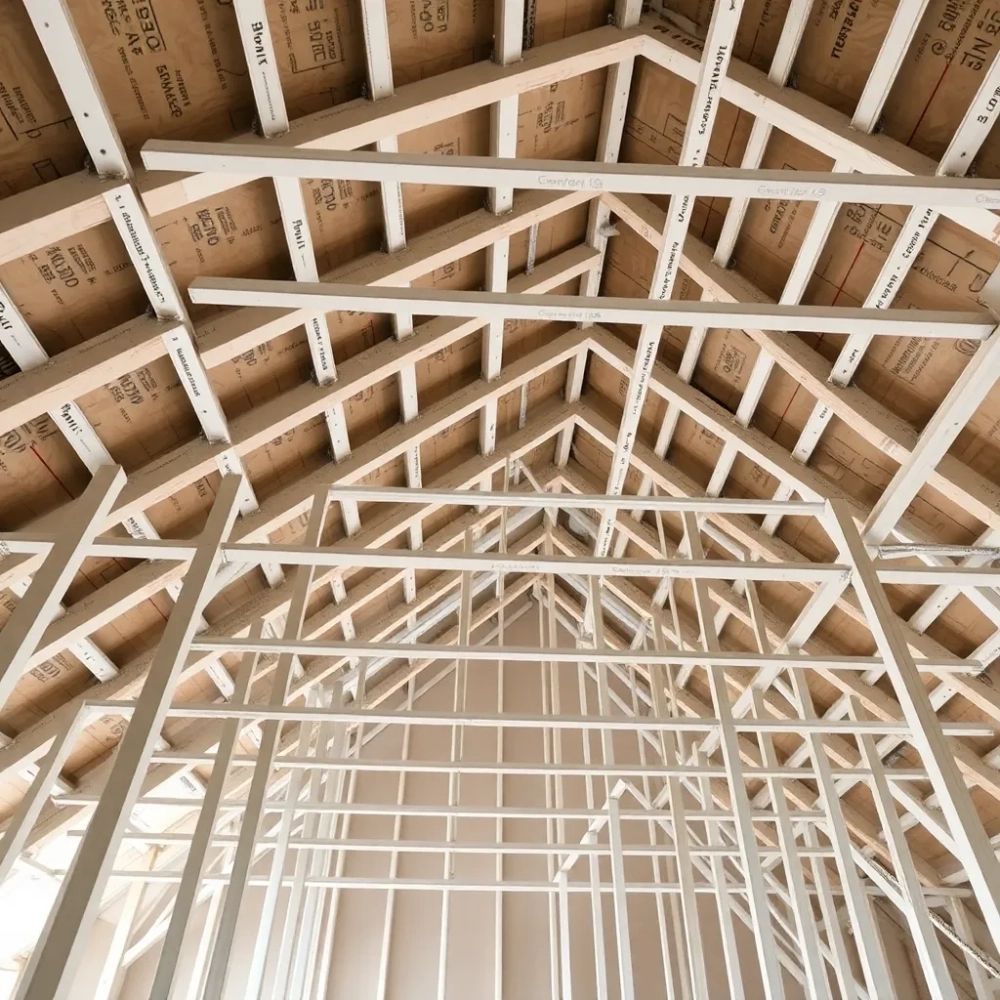 Stelaż pod płyty GK na poddaszu