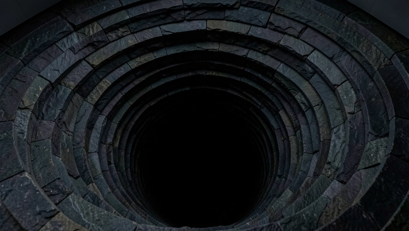 Studnia bez dna - fototapeta na podłogę