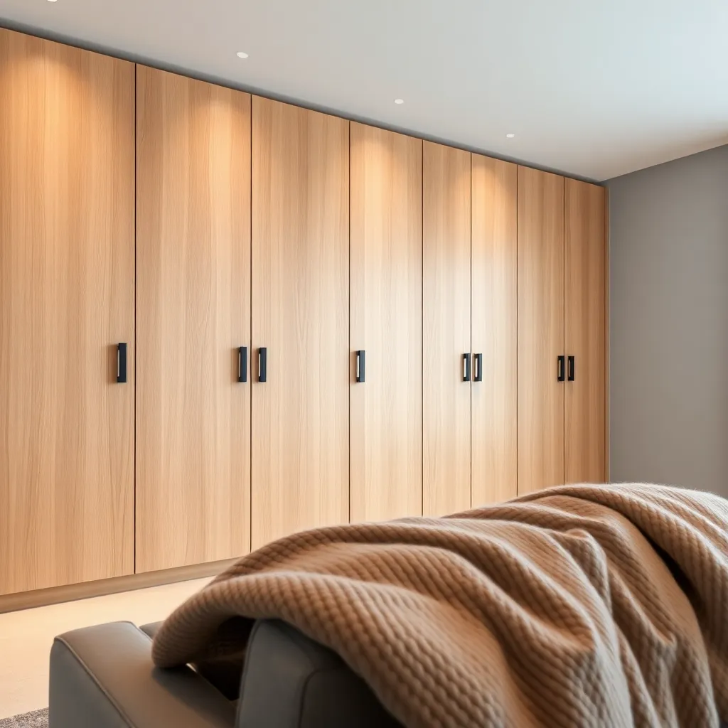 Szafa na całą ścianę w salonie