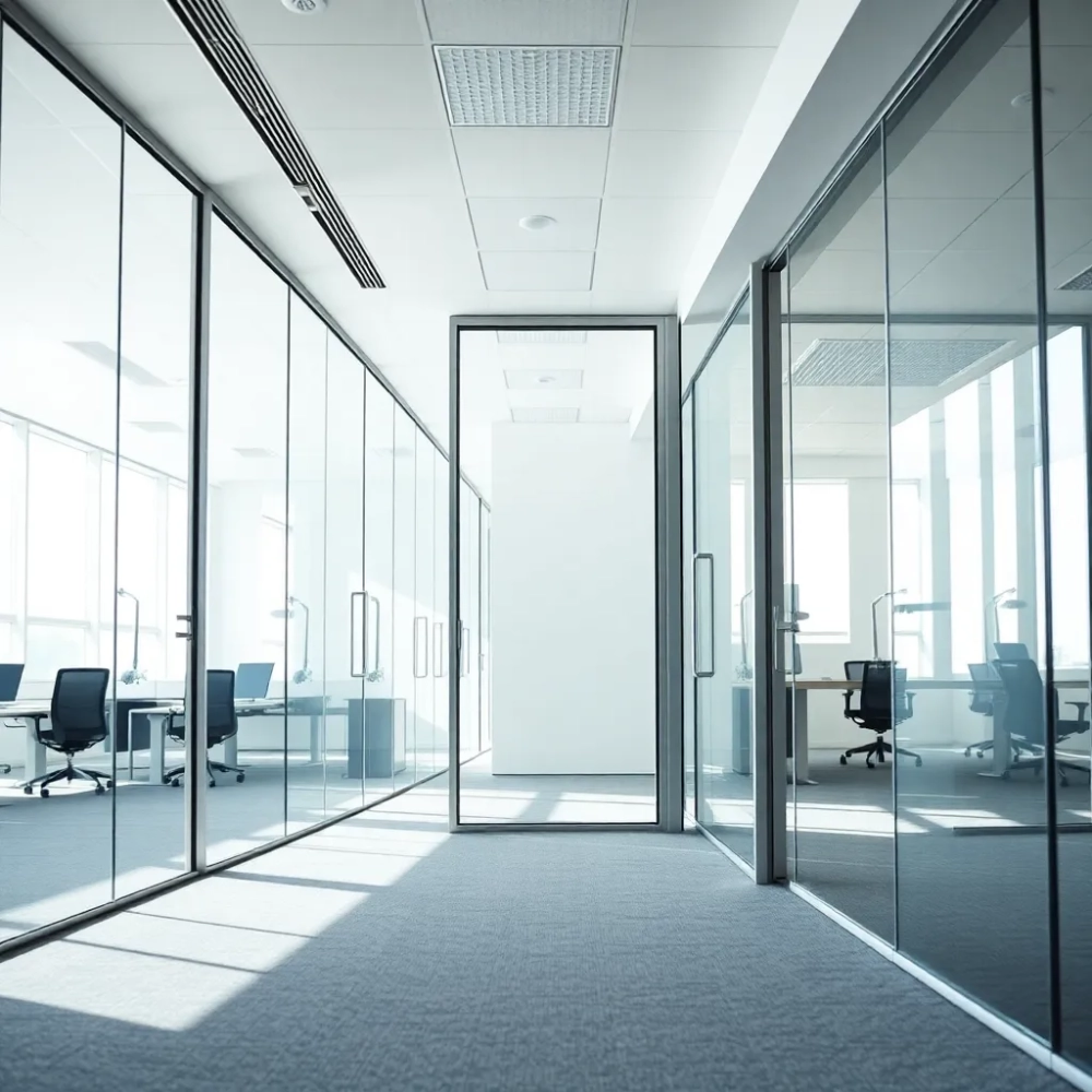 Szklane ściany działowe cena