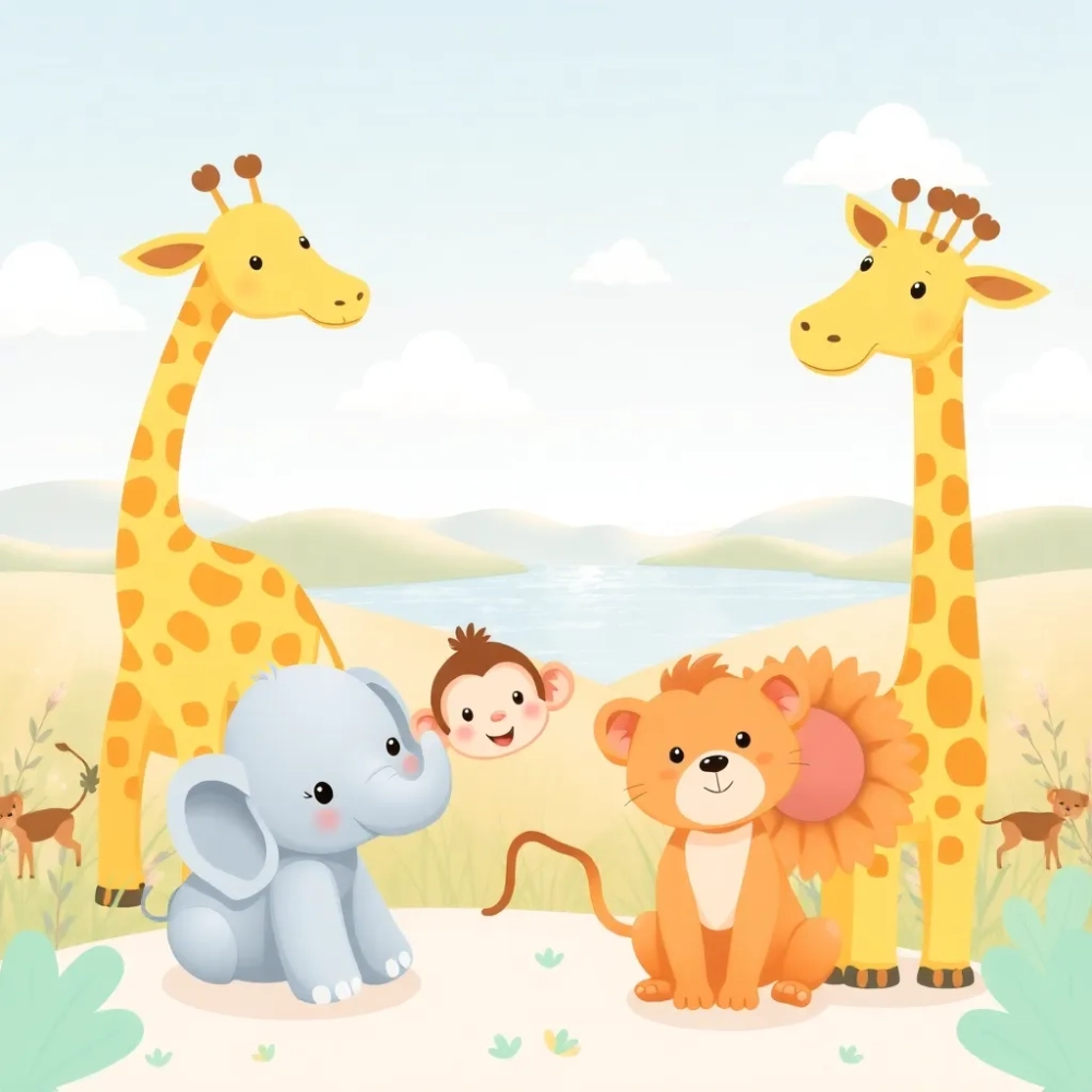 Tapeta dla dzieci zwierzęta