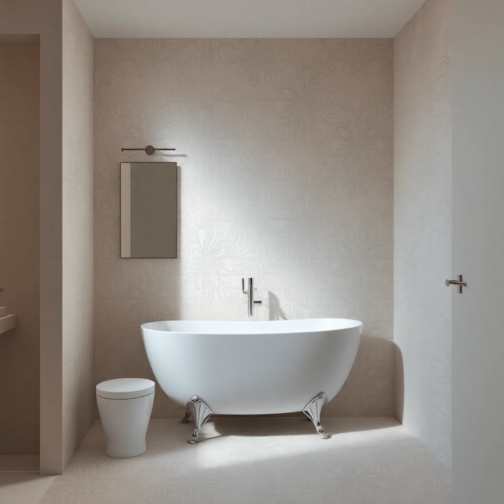 Tapeta do łazienki zamiast płytek